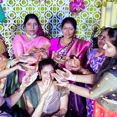 Joyful mehendi celebration with family at Go Ranch Resort